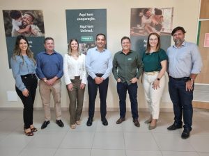 Dr Omar Mejia e equipe do InCor em visita à Unimed Vale do Aço. Foram recebidos pelo Dr. Gustavo Barcellos. Essa visita marca o início de uma parceria com foco de promover a melhoria dos processos e o desenvolvimento das linhas de cuidados cardiovasculares.
